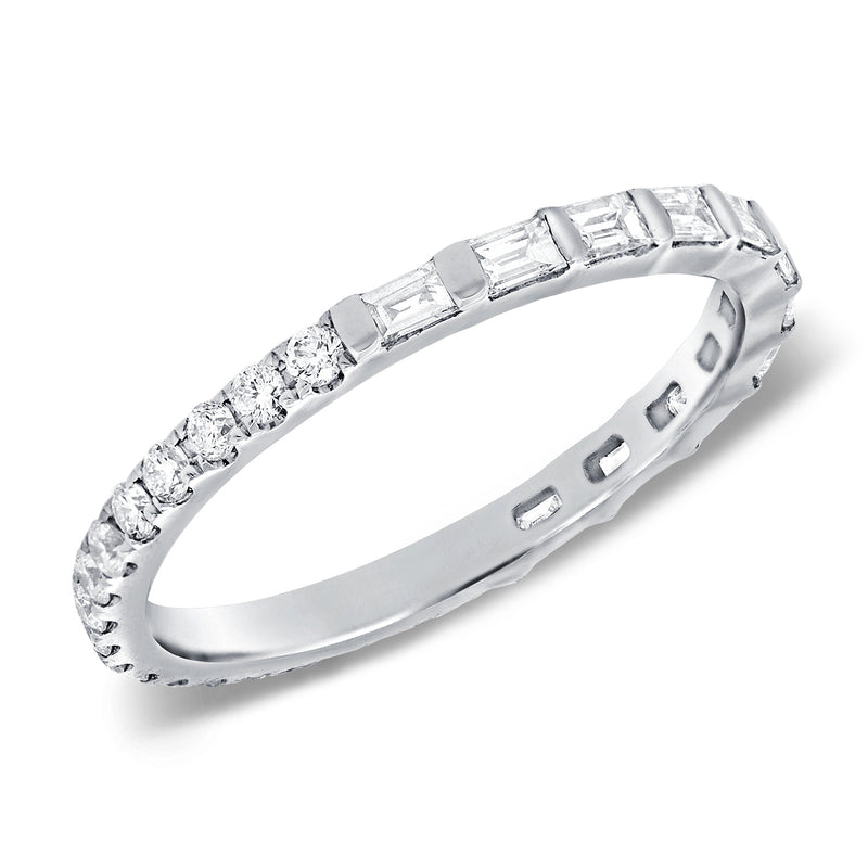 Graff Baguette Diamond Wave Cocktail Platinum Eternity Band Ring Sz 6 –  Opulent Jewelers